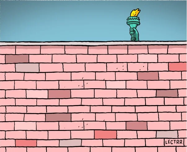 Cartoon by Belgian artist Lecctr