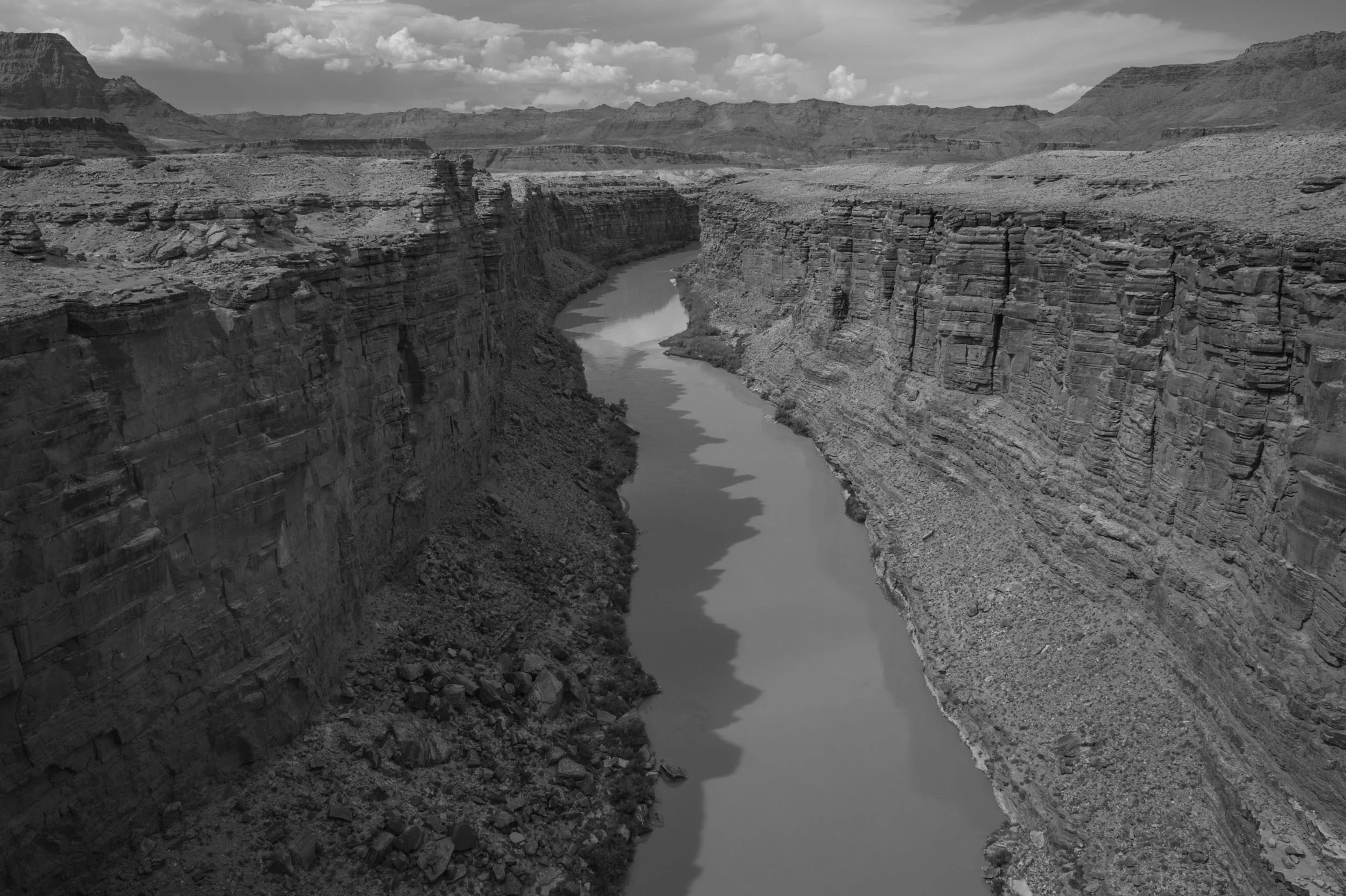 Looking north up the Colorado River from Navajo Bridge on the Navajo Nation, Arizona.