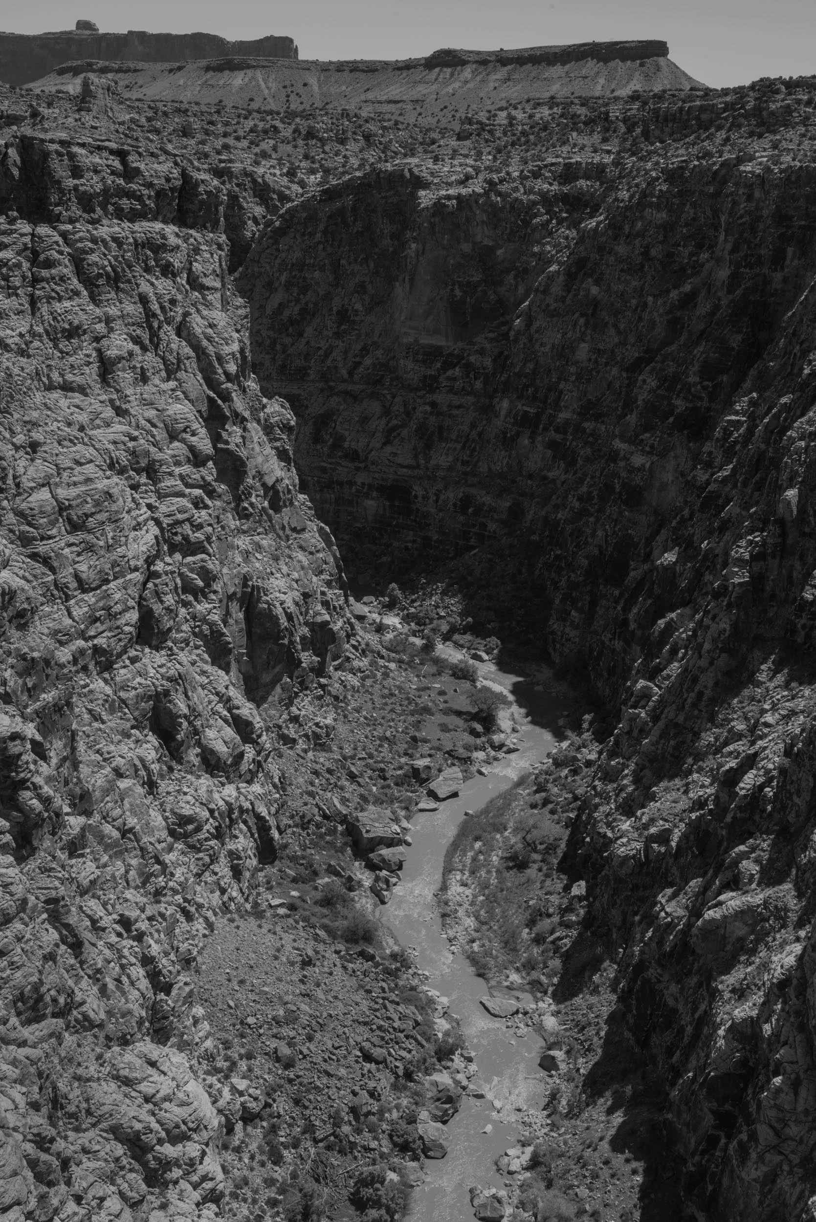 The San Rafael River has eroded the Black Box Canyon for 40 million years. San Rafael Swell, Utah.
