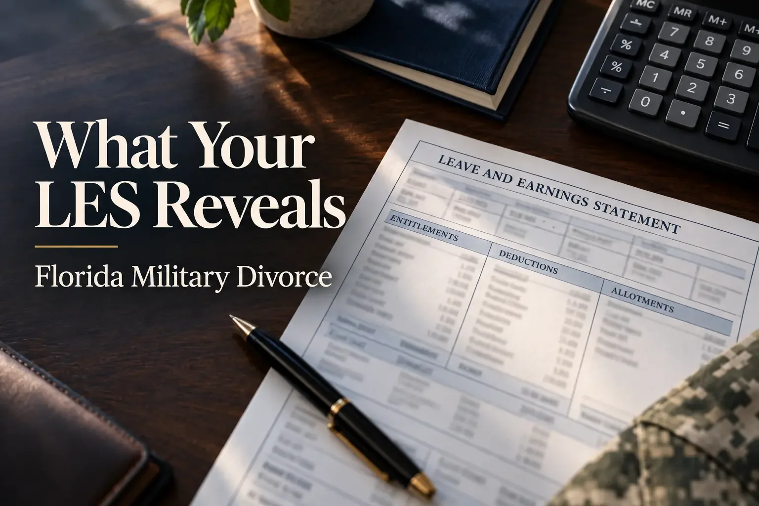 How Is a Servicemember’s LES Used in a Florida Military Divorce?
