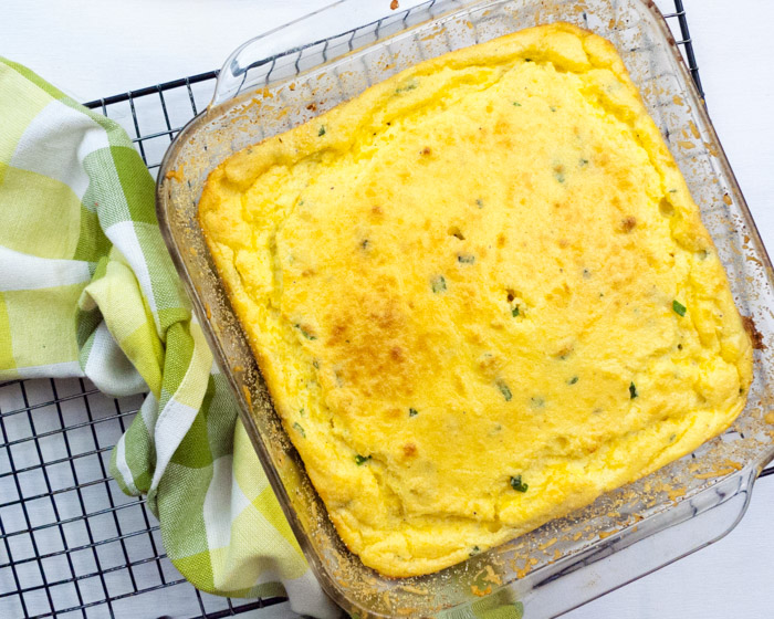 Polenta Cheddar Souffle This fast, easy side dish is just as impressive as a classic souffle, but without the hassle. I't's a delicious low-FODMAP and gluten free side dish for Thanksgiving, holidays or anytime. With only 5 ingredients, it's both low-stress and healthier than most holiday sides. Click through to get the recipe!