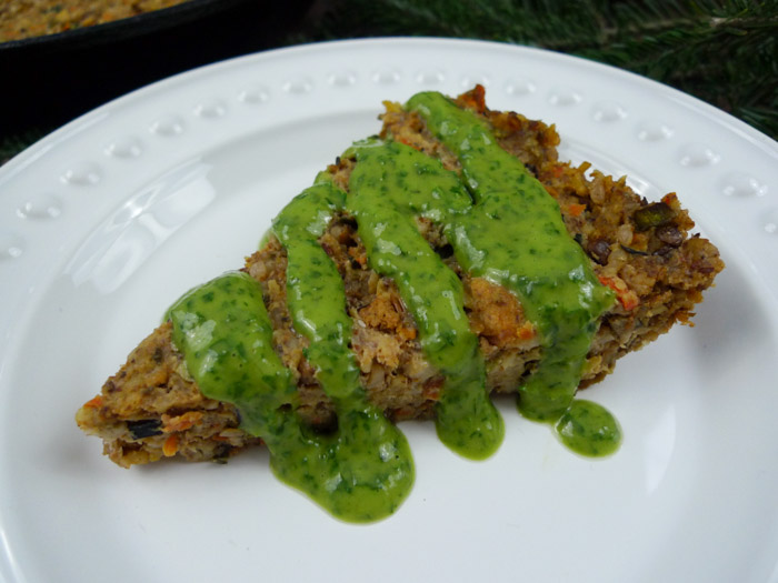 If you are vegan or plan to cook for vegans or vegetarians, this meatless main dish is perfect for a crowd! It makes a beautiful holiday main course, and it can be made ahead of time. It's full of delicious winter vegetables, plus rice, lentils and nuts, so it doesn't taste heavy like most vegan nut loaves. Click through for the recipe!