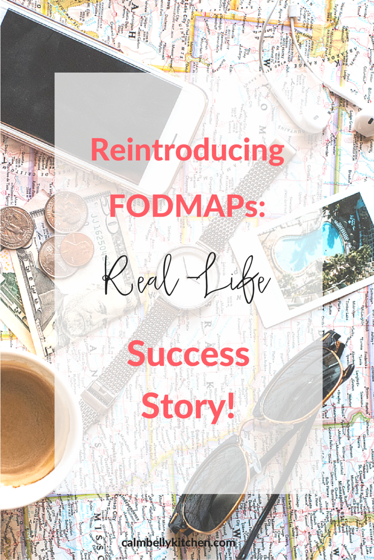 Reintroducing FODMAPs is the second and crucial phase of the low FODMAP diet. Read how one of my clients tested her fodmap tolerance, learned her trigger foods and trained for a half marathon all at once. Now she can cook great meals both her and her husband love and she has to the freedom to eat at restaurants because she knows her trigger foods. Click through to read her interview and success story!