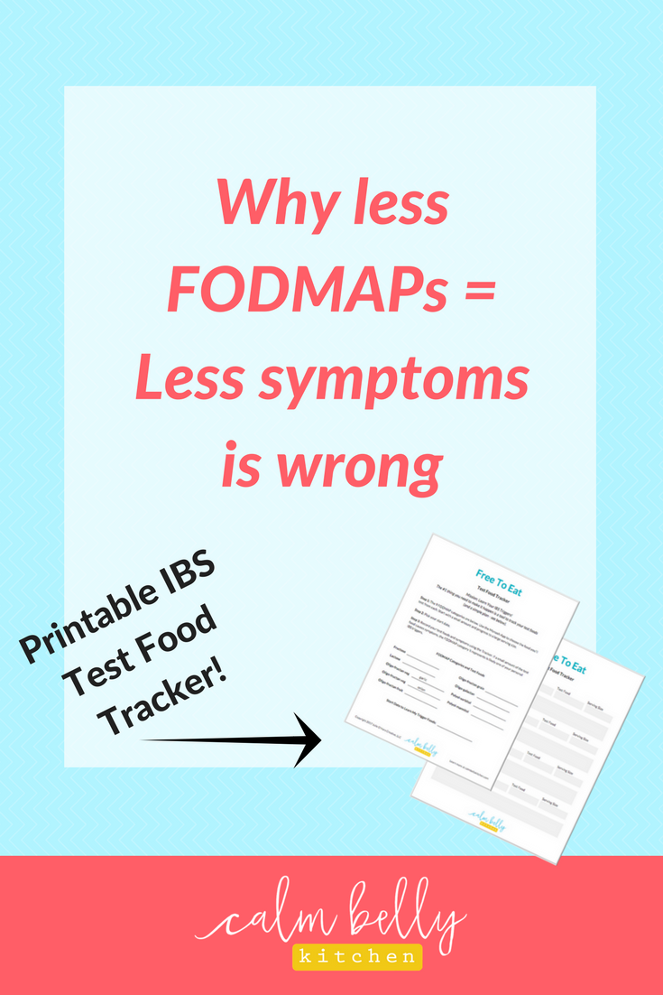 When someone asked me a question about low FODMAP pizza, I realized that no one ever talks about life after the FODMAP Diet. It's not about avoiding ever potential problem food; it's about finding your unique IBS triggers so you can have more freedom and get back to enjoying food again. Click through to get the free Test Food Tracker to help you find your triggers.