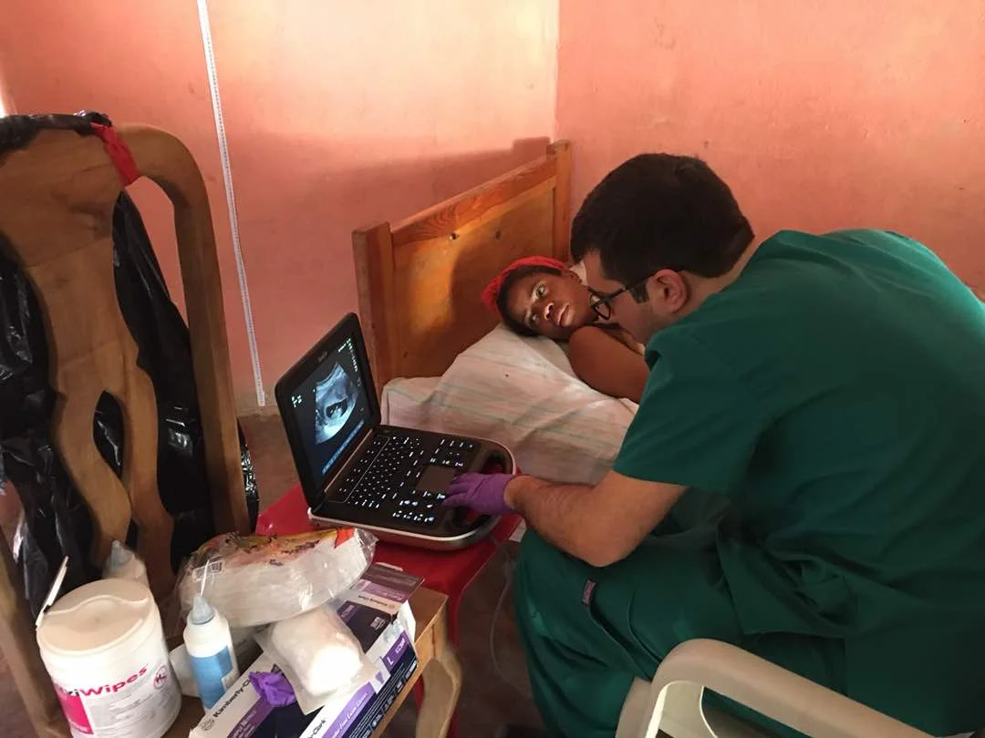 A patient is shown her baby on a new ultrasound machine in the second clinic.