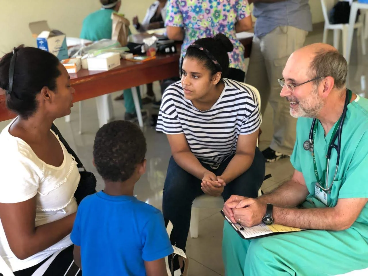 Rush physician, Dr. Abrams, treats patients on the first trip.