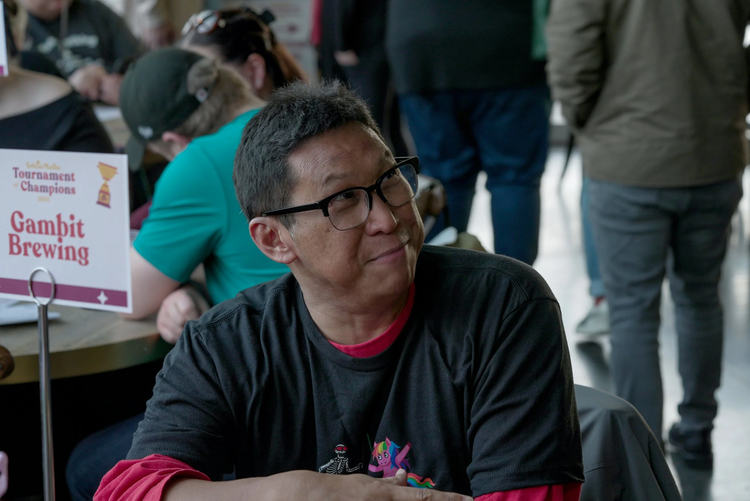 Member of Gambit Brewing before the game.JPG