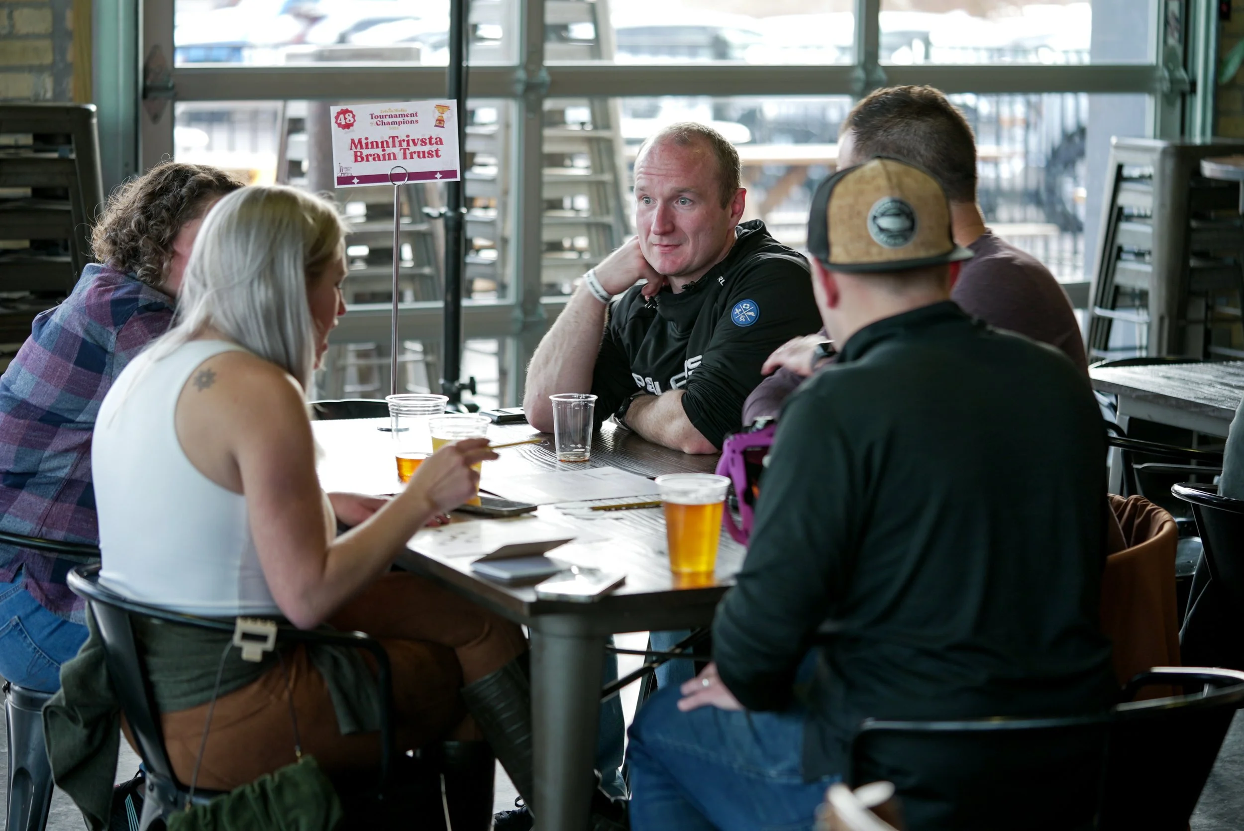 MinnTrivsta Brain Trust before the game.JPG