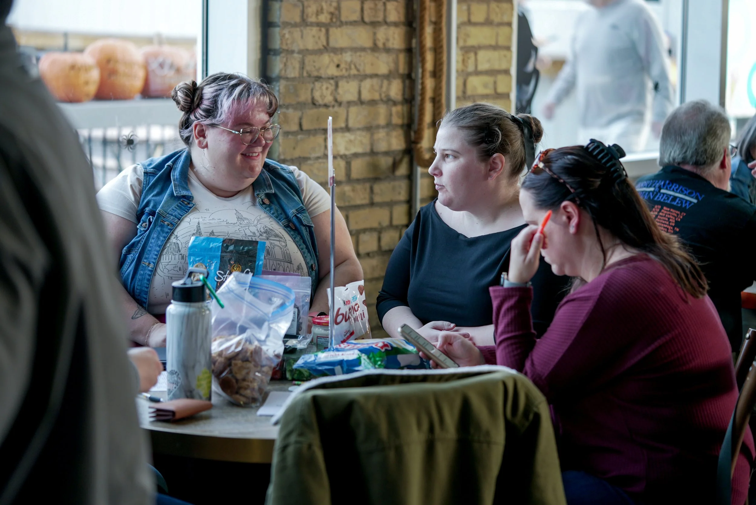 Three Players Chatting.JPG