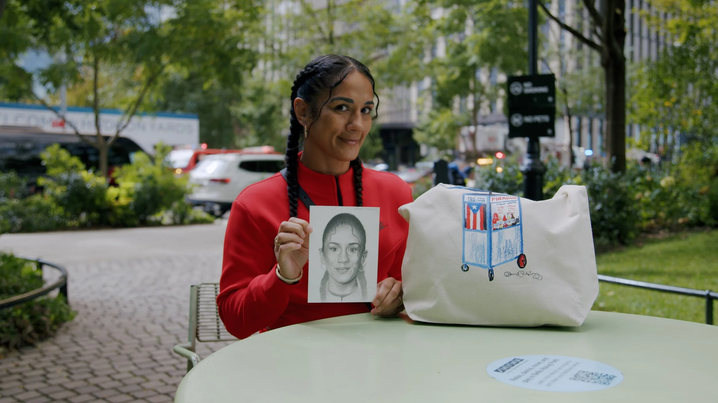 Devon Rodriguez draws Amanda Serrano, Puerto Rican Championship Boxer in New York City.