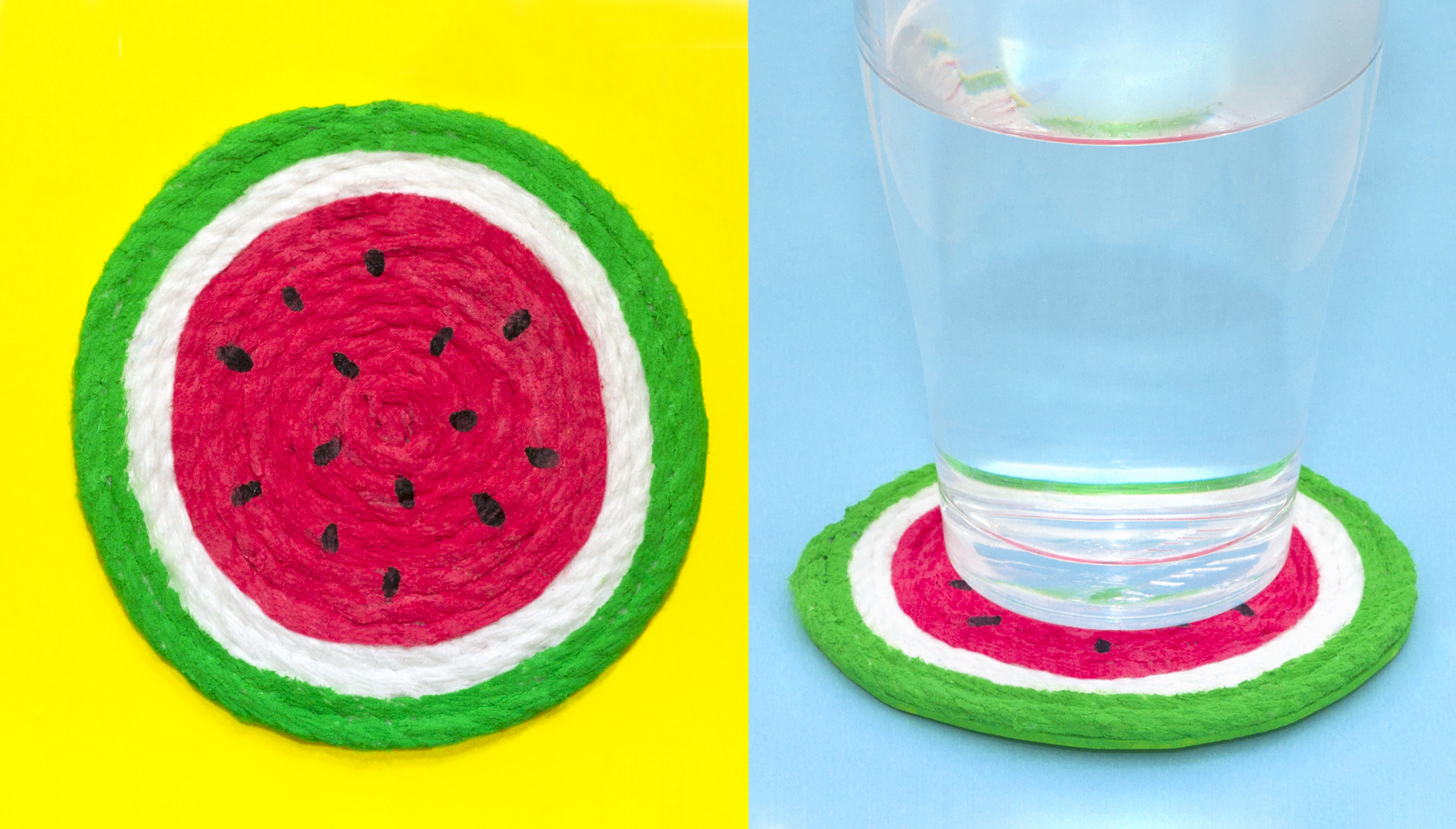 Your fruity drinks coaster is finished! Please note: this blog post contains affiliate links, however all opinions are my own and I only link to products that I personally recommend. Click here to watch a video of this coaster being made. Subscribe to my newsletter to receive fun craft ideas weekly!