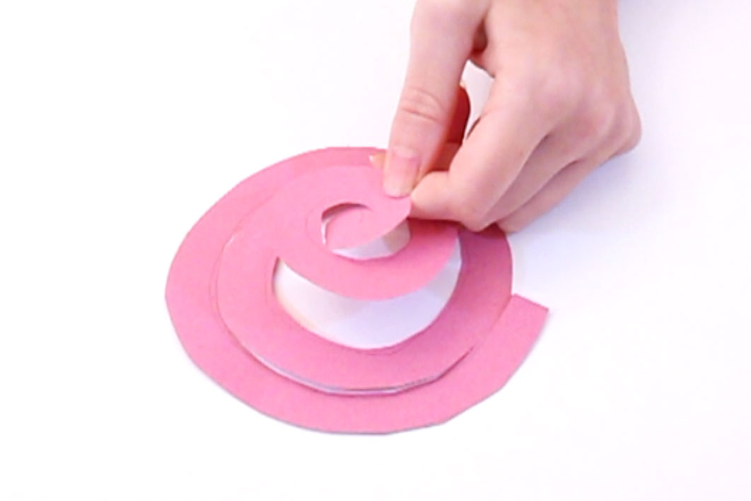Step 2 Cut along the line of the spiral so it looks like the image above.
