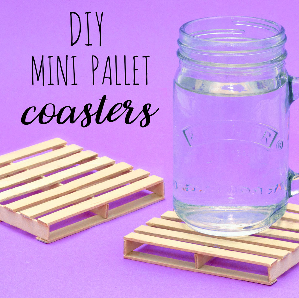 Make your own rustic wooden pallet drinks coasters out of lolly sticks! This craft is surprisingly quick to make and will look great on the coffee table.