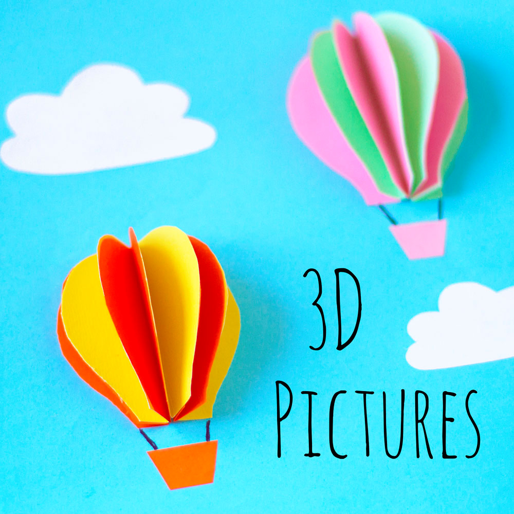 3D Hot Air Balloon Pictures — Doodle and Stitch
