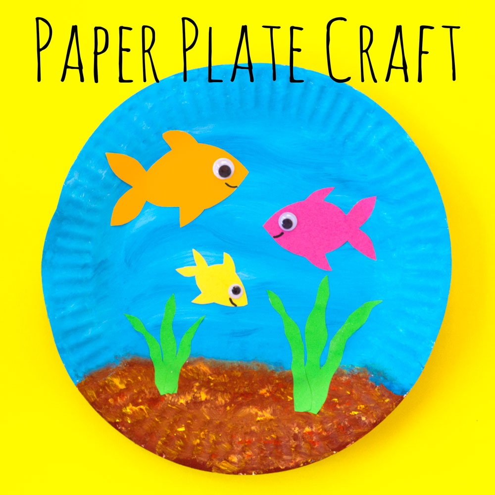 Paper Plate Fish Bowl Craft for Kids - 5 Minutes for Mom