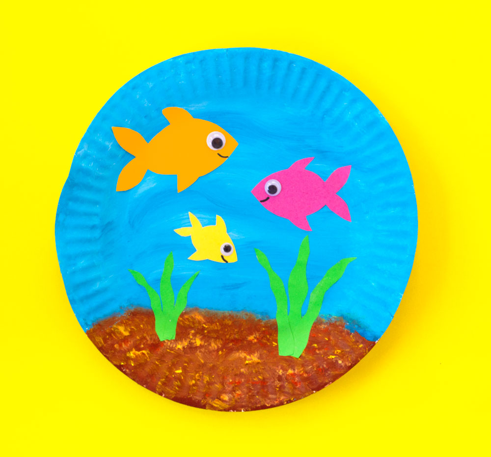 Paper Plate Fish Bowl — Doodle and Stitch