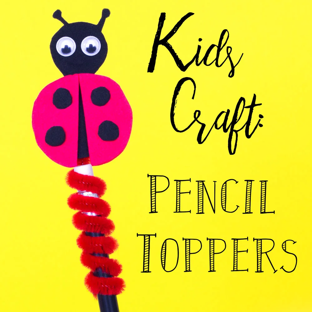 Kids can make their own funky bug pencil toppers with this quick and simple craft idea. Follow the steps to craft a ladybird pencil topper out of foam and a pipe cleaner. You could even make more bug friends - a bumble bee, a caterpillar and lots more!