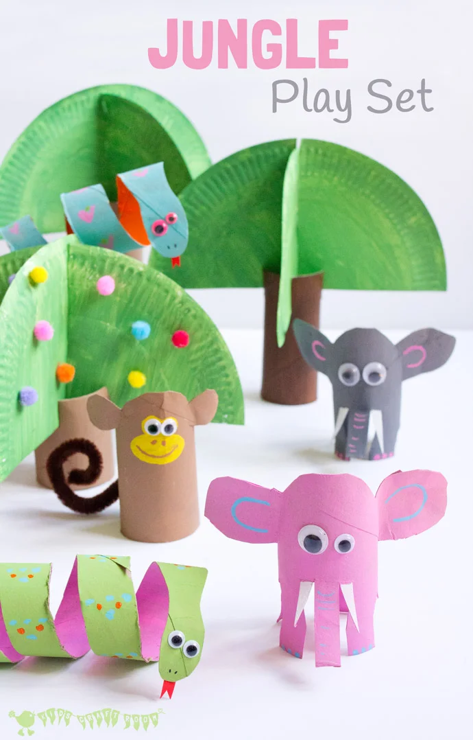 Make a whole jungle of animals out of toilet paper roll tubes with this fun craft idea from Kids Craft Room .