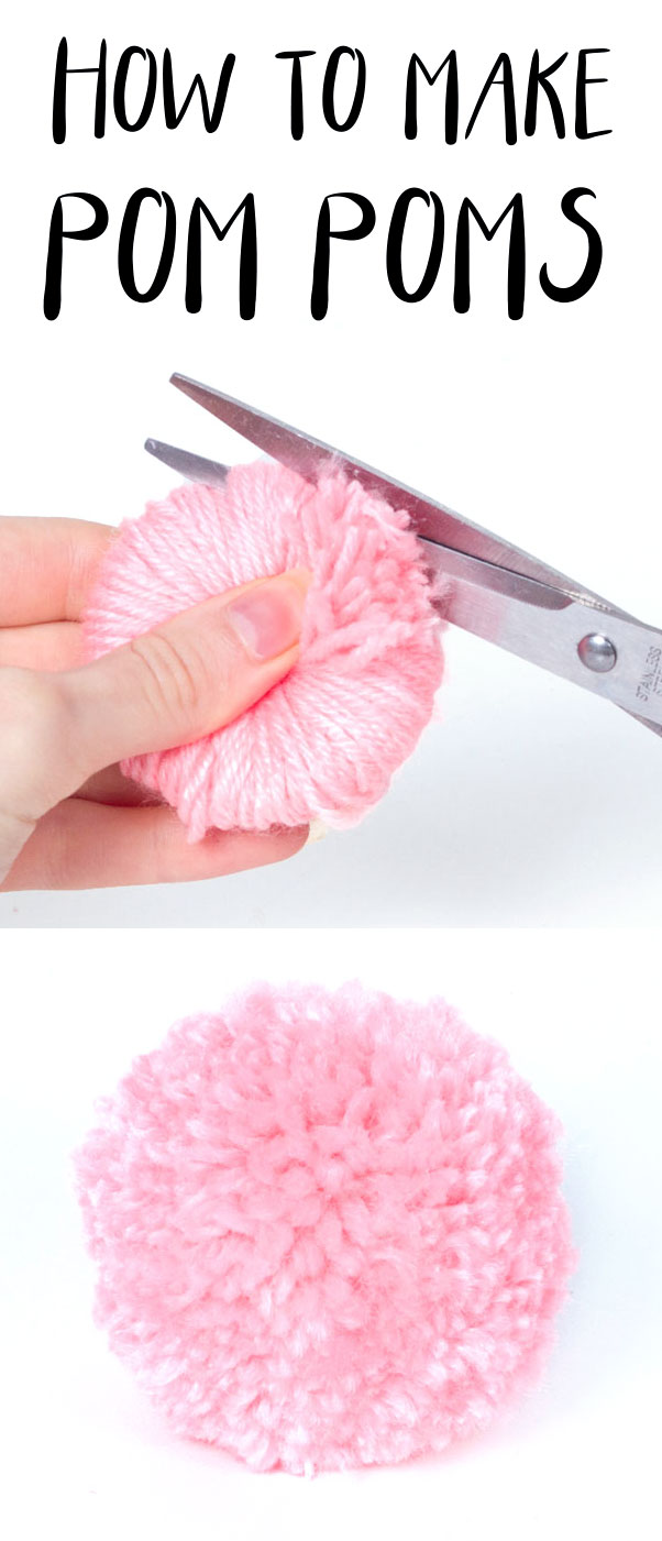 Follow this simple tutorial to learn how to make a pom pom with just wool and a piece of card or paper. Once you learn this technique there are loads of pom pom crafts you can make! If you'd rather learn from a video, check out the one at the end of this post.