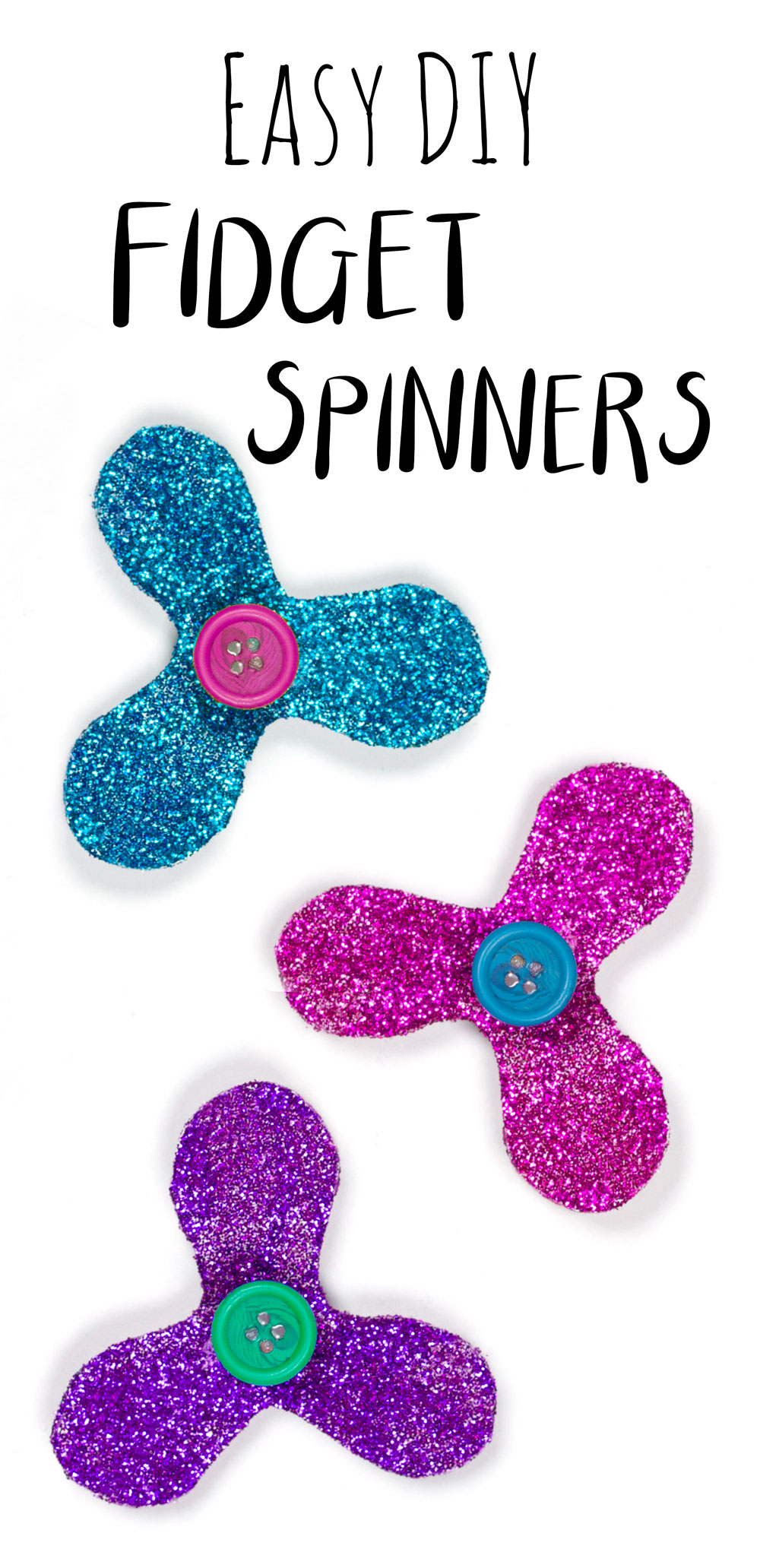 DIY Glitter Fidget Spinners — Doodle and Stitch