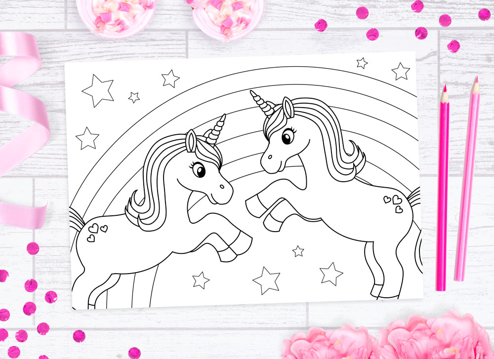 Free Unicorn Colouring Sheets Doodle And Stitch