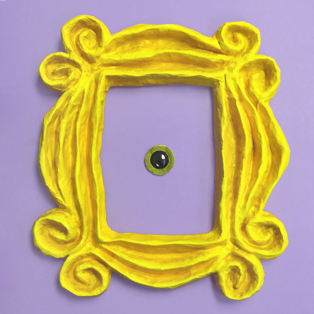 Friends Frame Whiteboard/Yellow Peephole Door Frame/Home Decor/Themed Wedding/Monica Frame