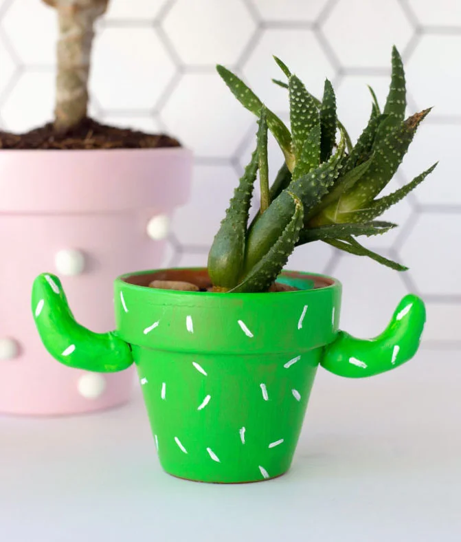DIY Clay Cactus Planter  Doodle and Stitch