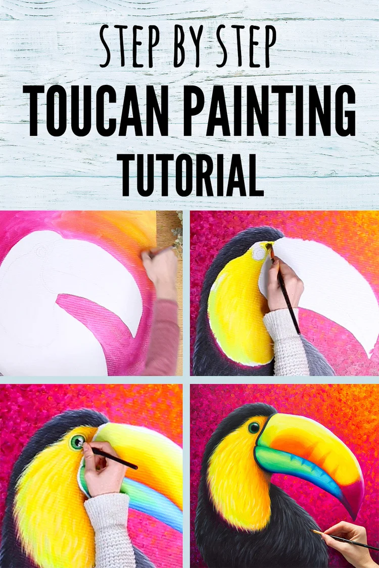 How to Paint a Colourful Toucan — Doodle and Stitch