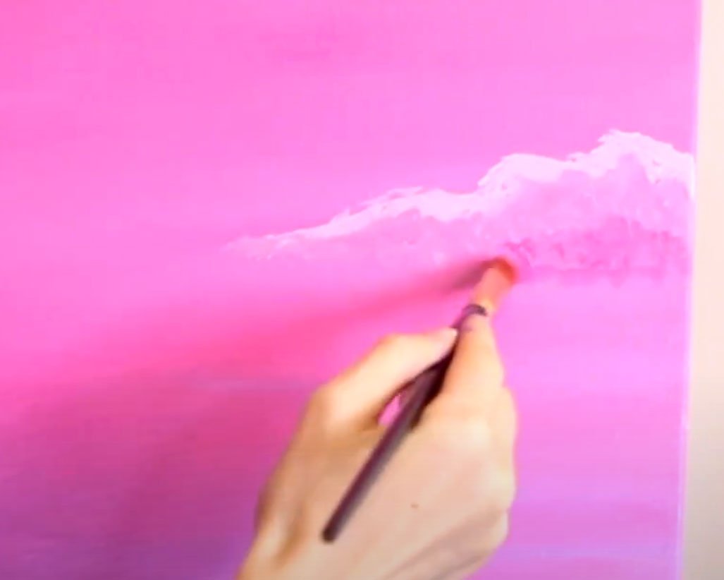 How to Paint Pink Clouds — Doodle and Stitch