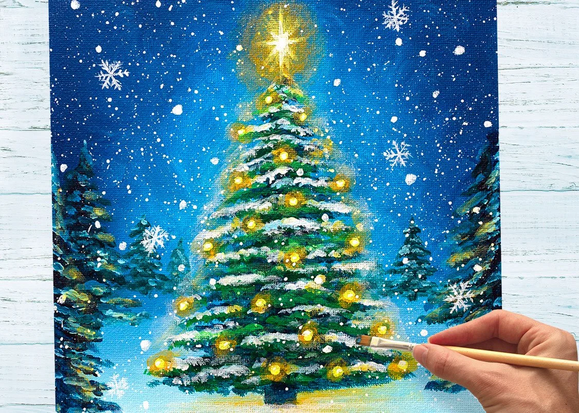 How to Paint a Christmas Tree