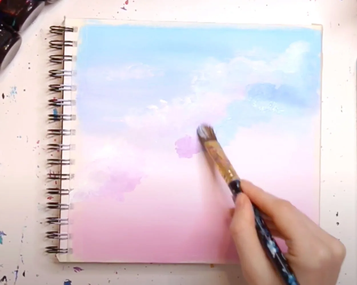 Art Tutorial Pink Fluffy Clouds Doodle And Stitch