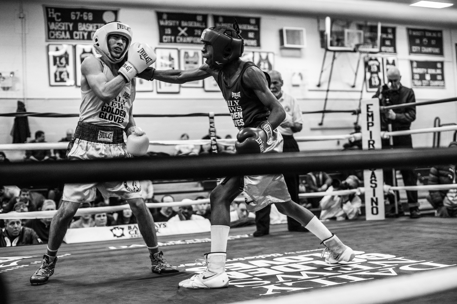 Shu Shu beats his opponent at Holy Cross High School in Queens.