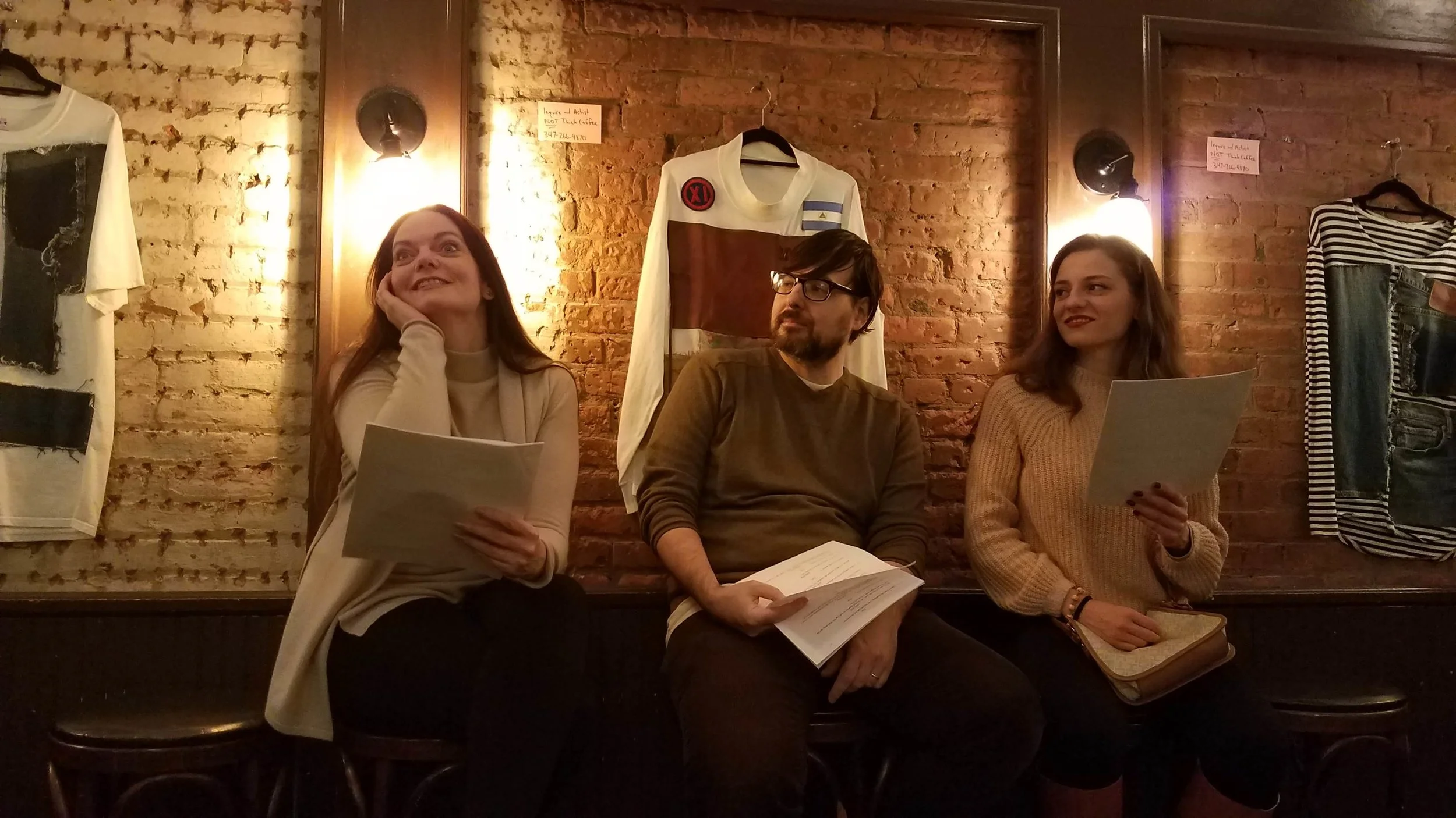 Scene by Pete Casanave, featuring Marie Elena O’Brien and Doug Rossi, with stage directions read by Marisa Schmidt