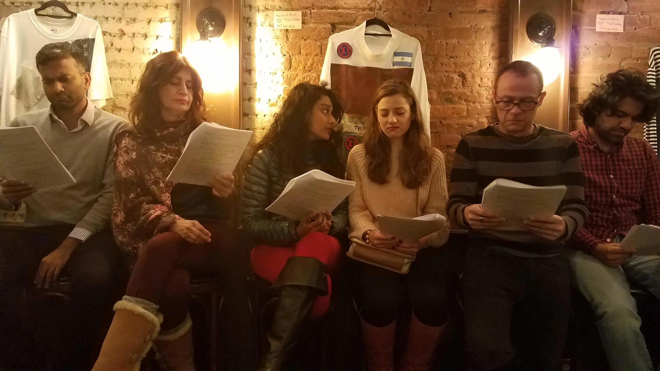 Golden City: A New Path by Sydney Burtner, with Sajeev Pillai, Sonia Lopes, Preeti Gupta, Marisa Schmidt, Jamil Al-chokhachi, Imran Sheikh, and not pictured: Kyle Minshew and stage directions read by Robin Fusco