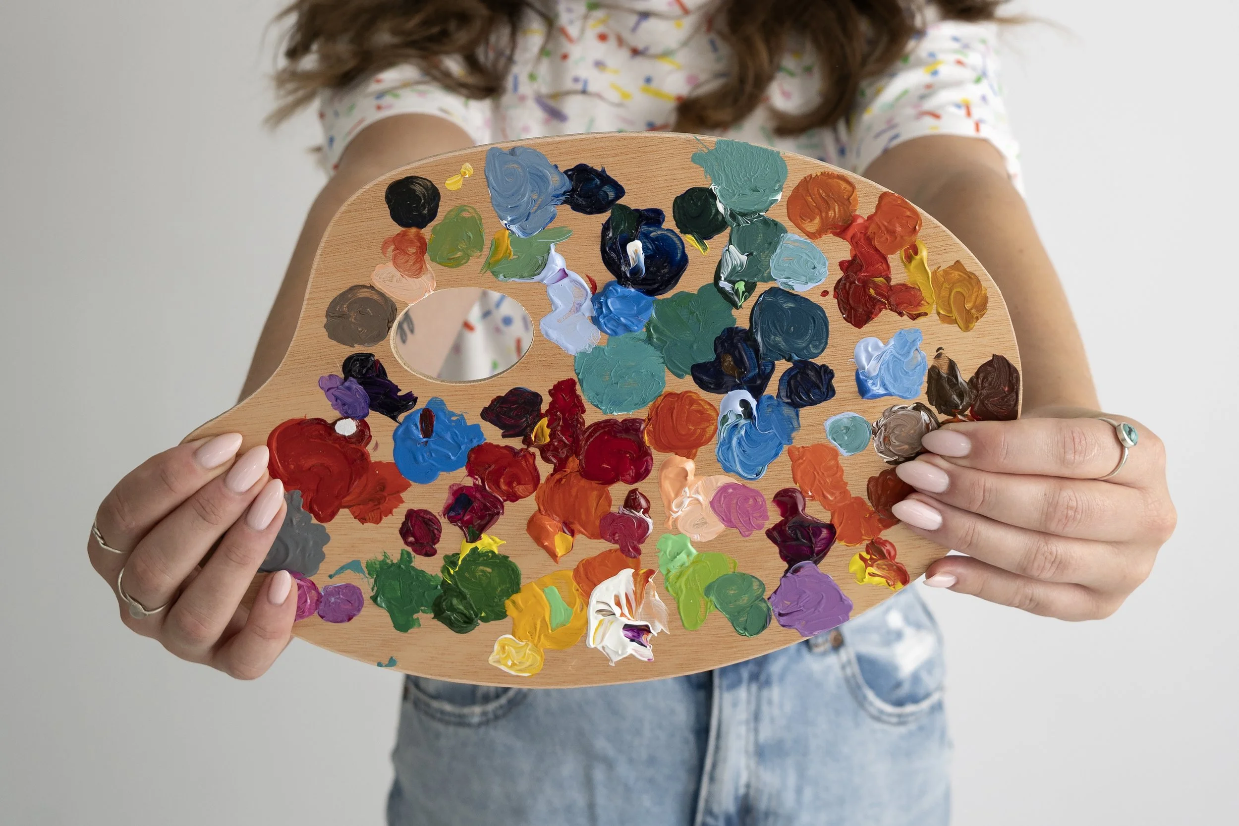 Close up of artist pallet 
