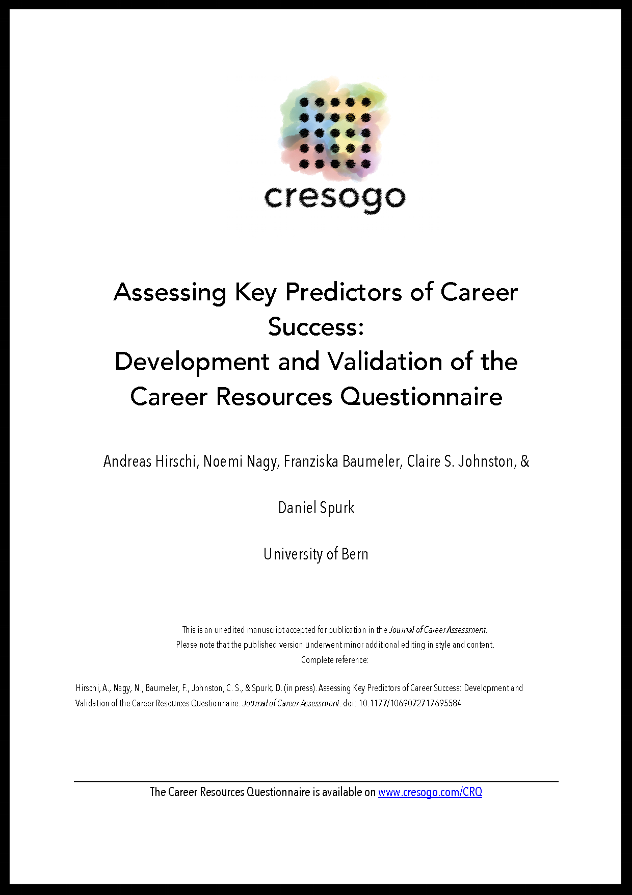 Development and Validation of the Career Resources Questionnaire_cover.png