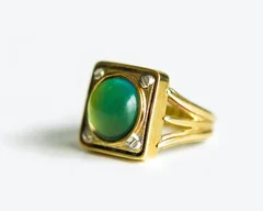 No1 Mood Ring in brass/silver