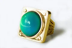 No3 Mood Ring in brass