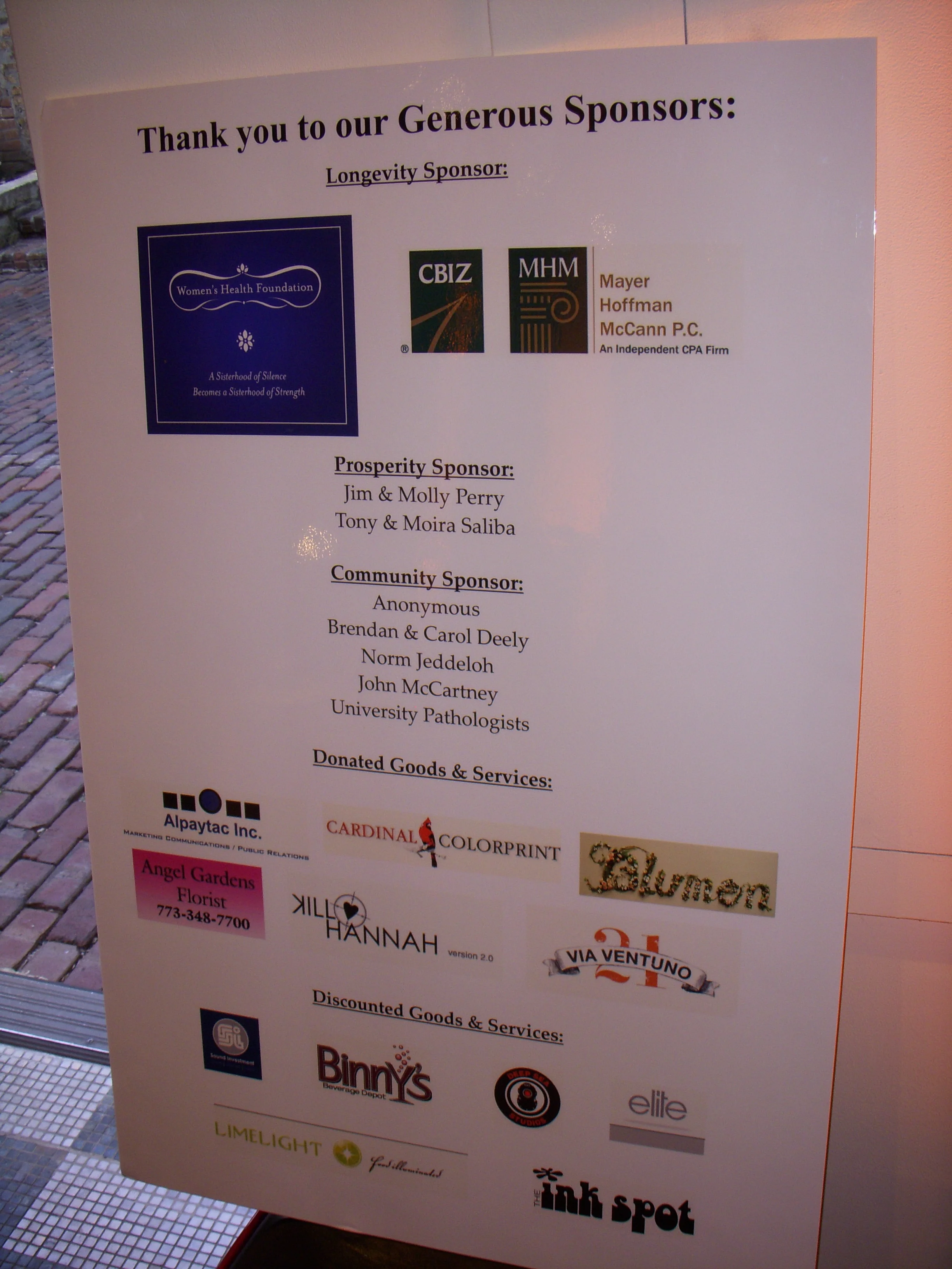 Great Sponsor Signage for your Auction is Important
