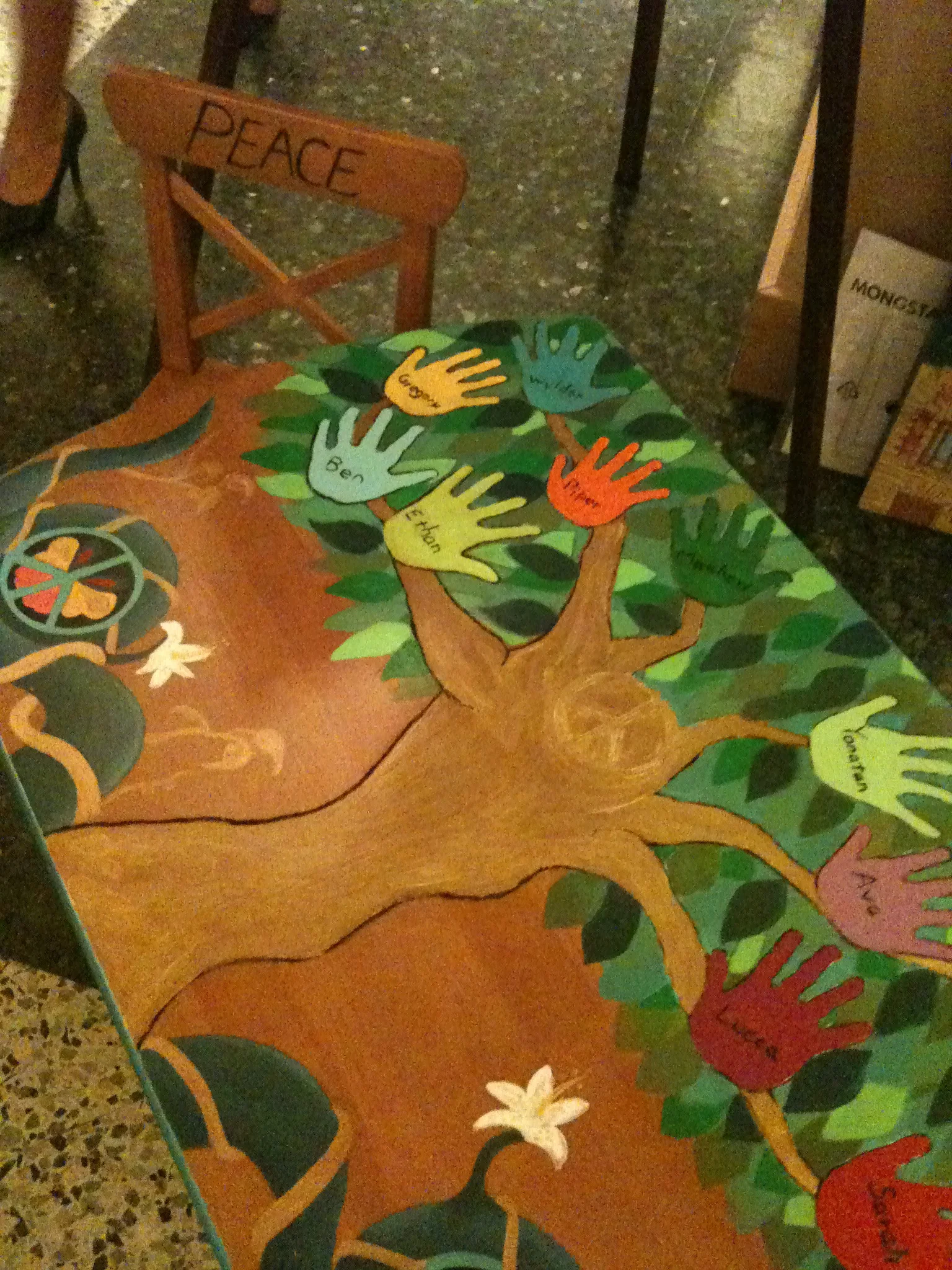 KId's Hands on Table