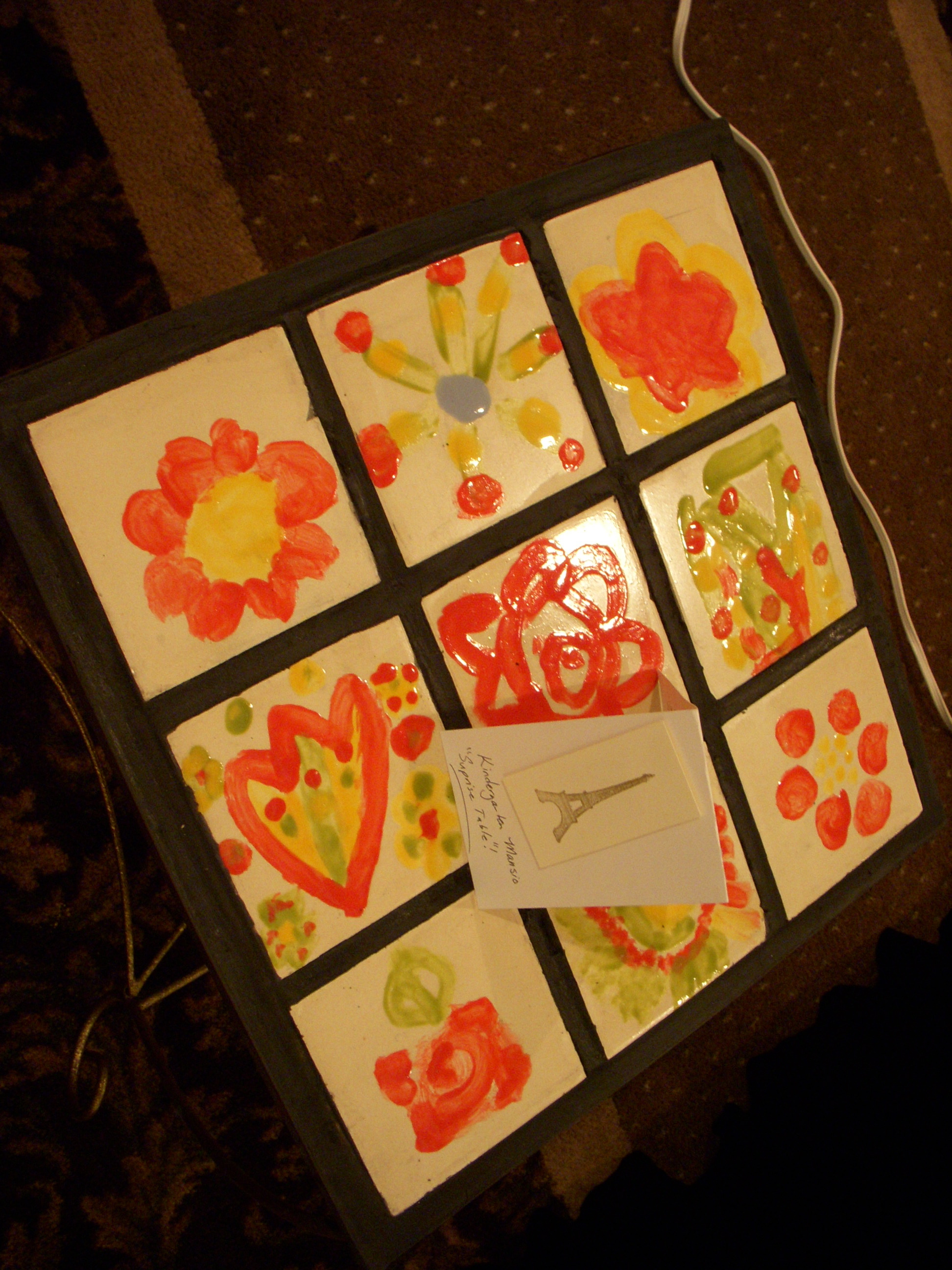 Decorated White Tiles