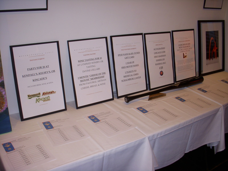 Good Silent Auction Table Set Up
