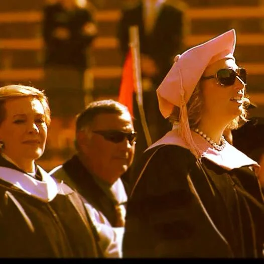 singing for Julie Andrews, University of Colorado Commencement, 2013