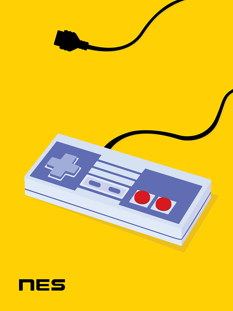 NES Controller Pop Art Print