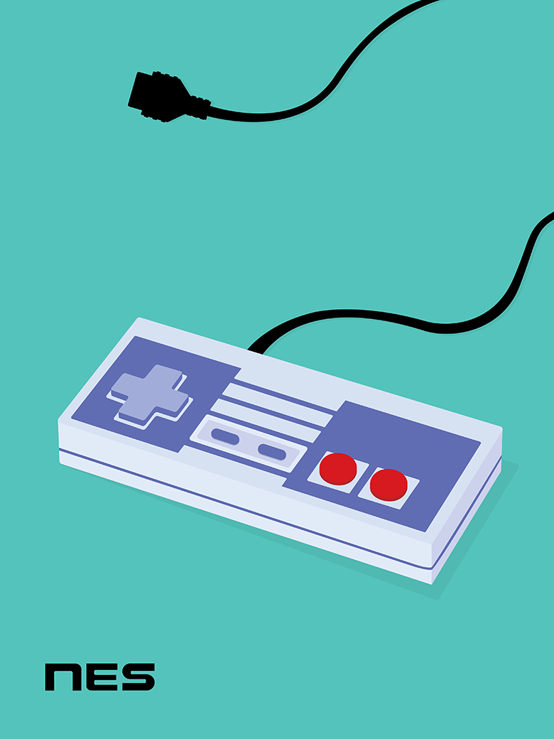 NES Controller Pop Art Print
