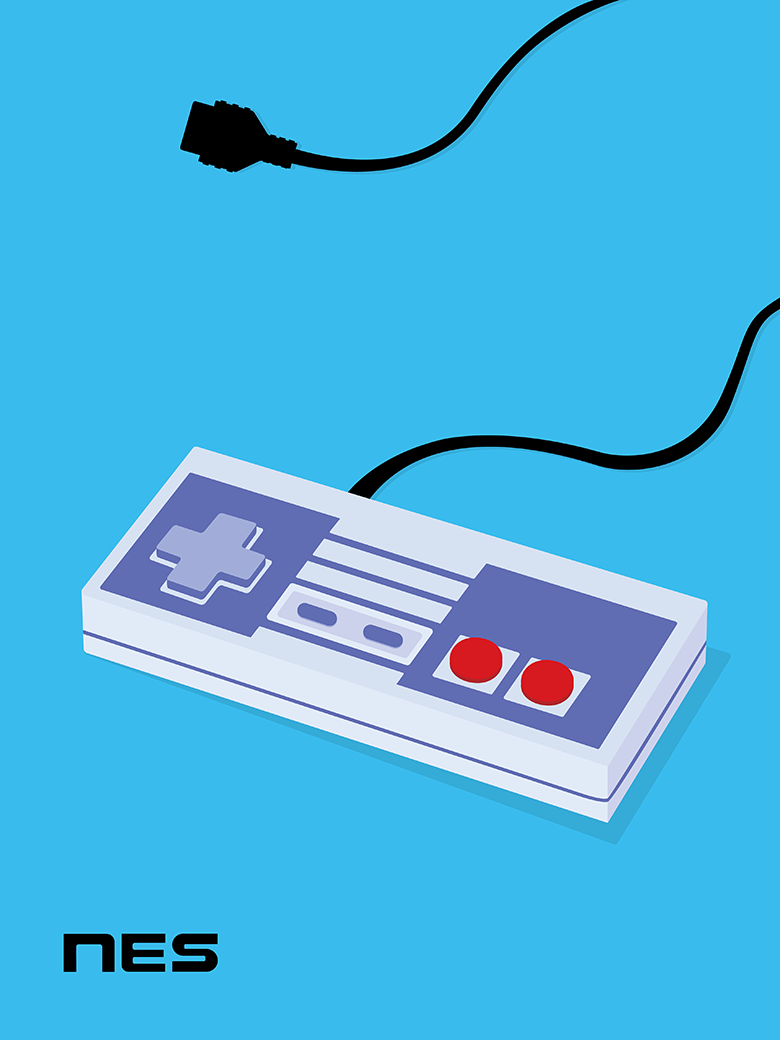 NES Controller Pop Art Print