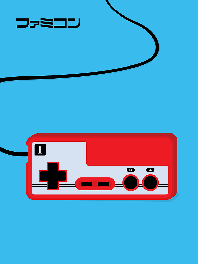 Famicom Controller Pop Art Print