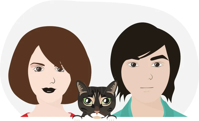 PICA Things We Love two-man-plus-cat team