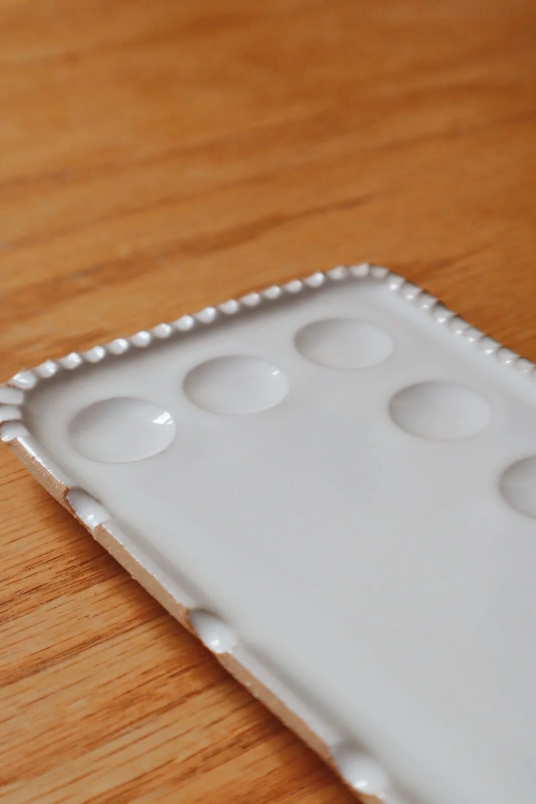 Unique handmade ceramic paint palette for watercolor artists