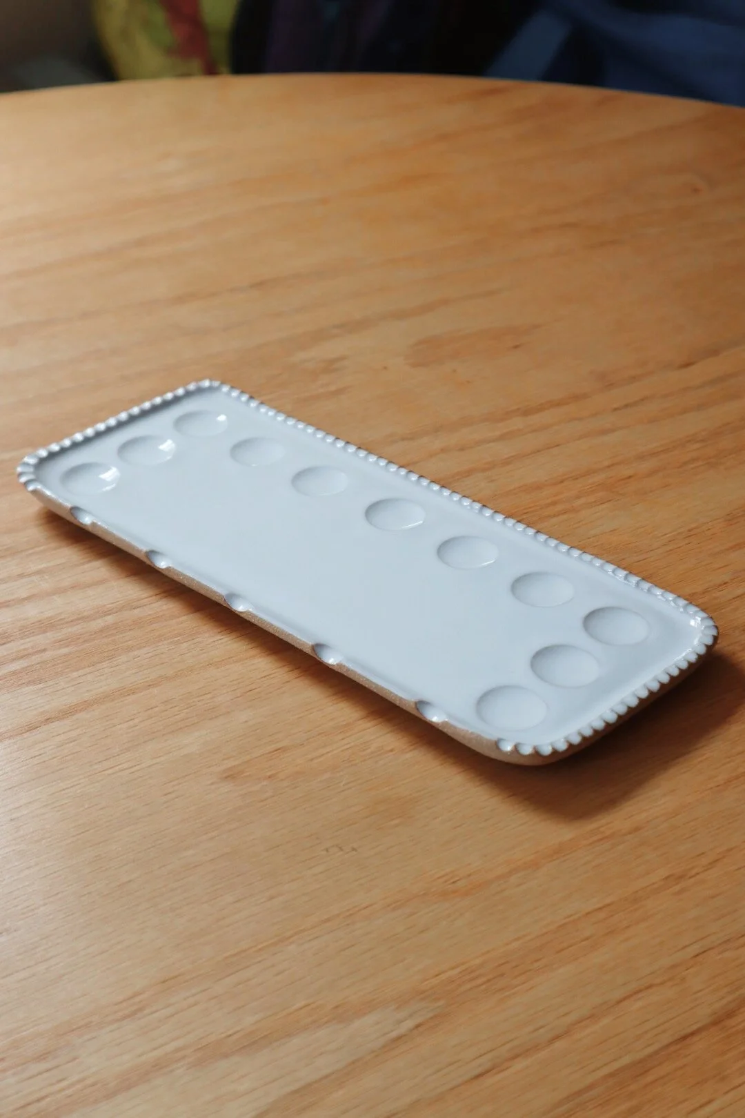 Unique handmade ceramic paint palette for watercolor artists